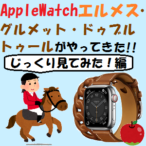 Apple Watch エルメス グルメット・ドゥブルトゥールレザーストラップ